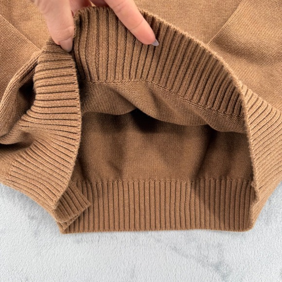 J. Crew Heritage Cotton Crewneck Sweater Heather Camel Men's Size XL - Picture 7 of 14